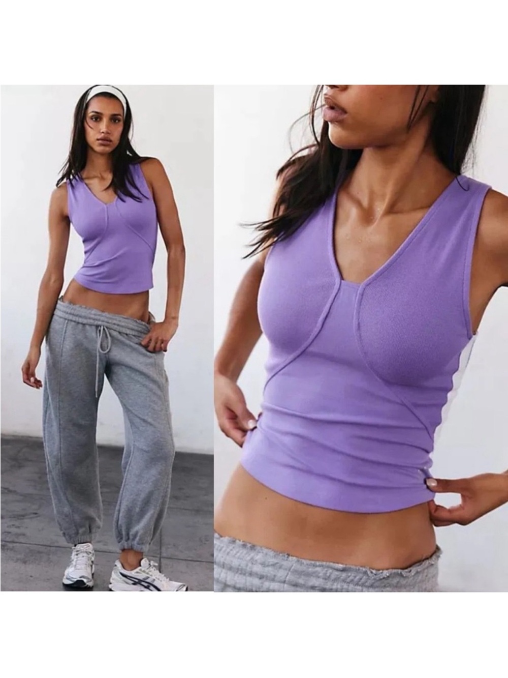 Free People! FP Movement Score Tank In Superberry Purple NWT!